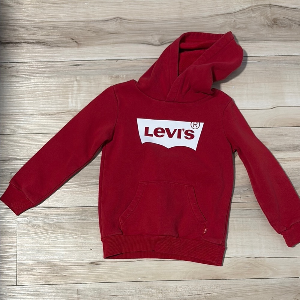 EUC Levi's Kids Red Hoodie XS (4)